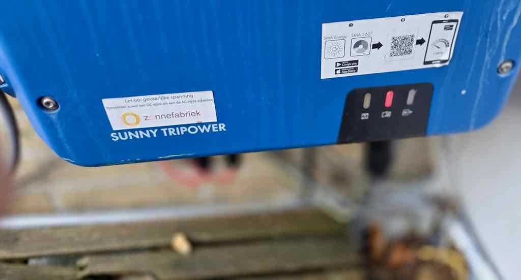 Storingslampje op SMA omvormer