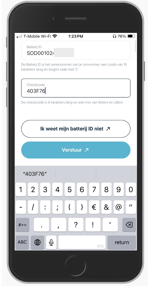 check code invullen