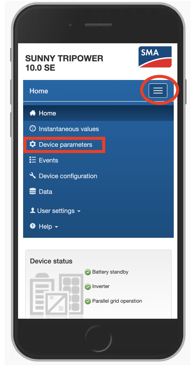 Device parameters