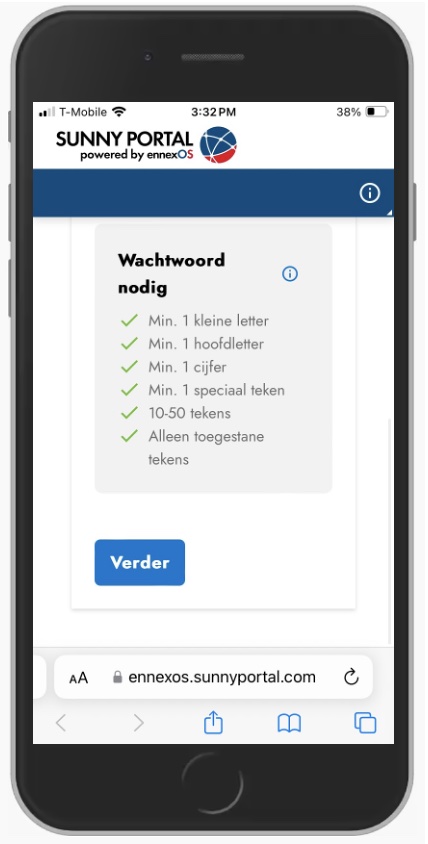 eisen aan wachtwoord