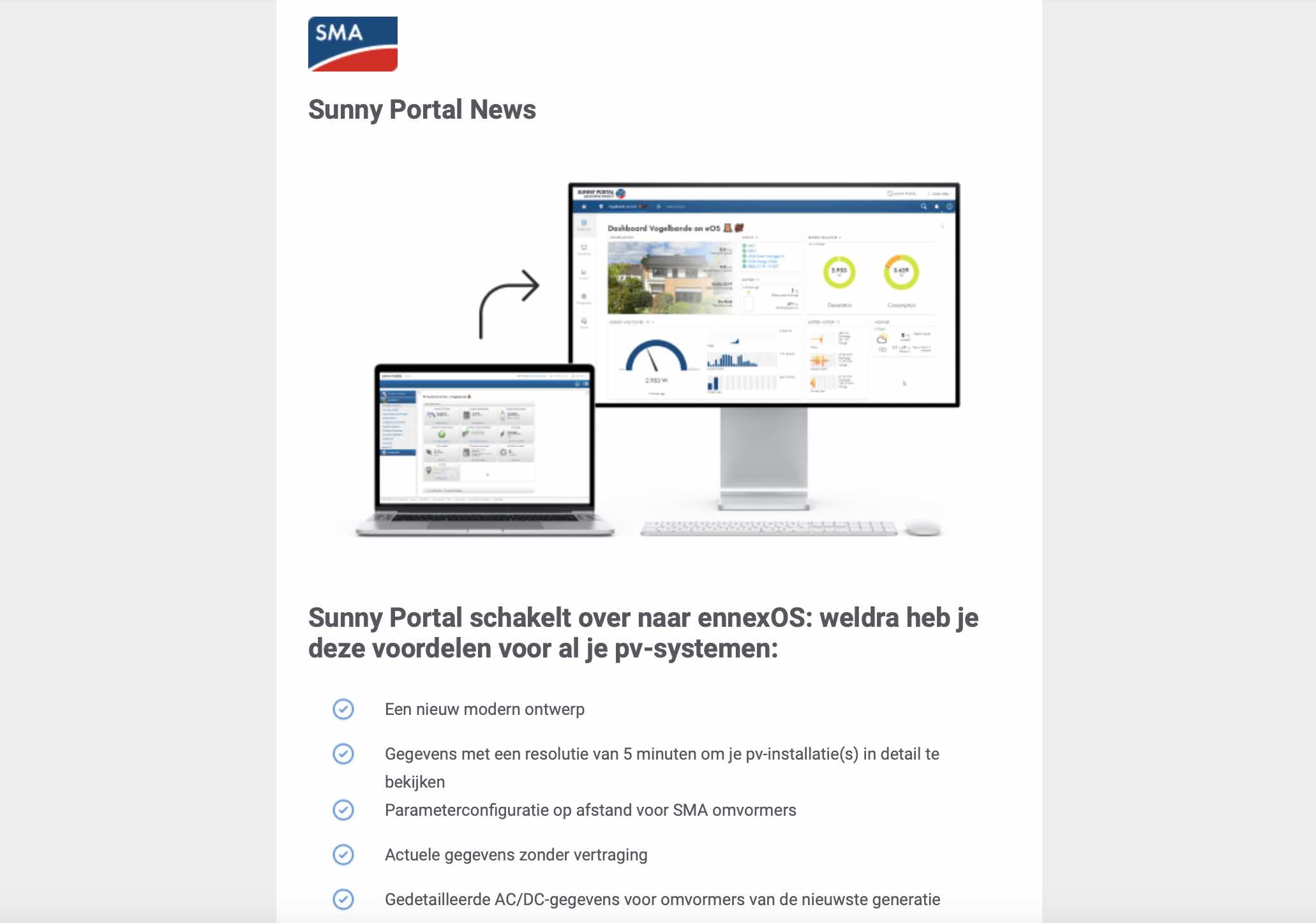 Zo'n mail in de inbox gekregen? Dan verhuist uw systeem binnenkort naar ennexOS