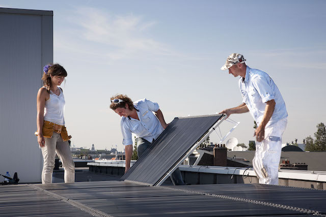 Installeren Solyndra zonnepanelen